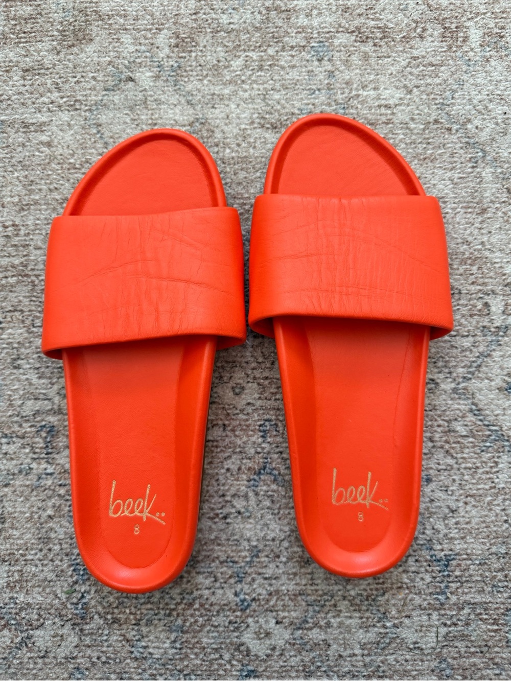 beek Bright Orange Kids Slide Sandals